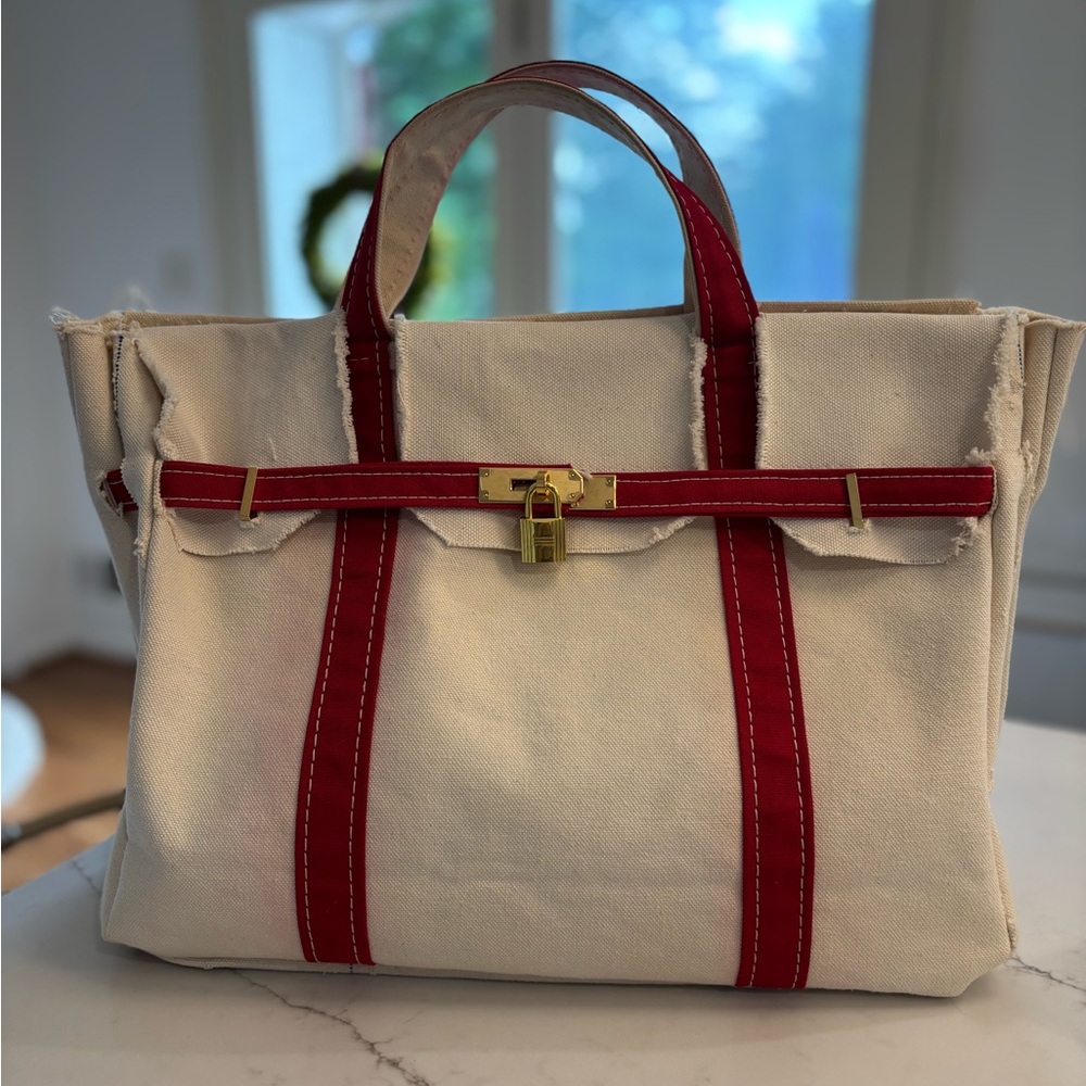 Ll Bean Boat and Tote Upcycled Birkin Bag